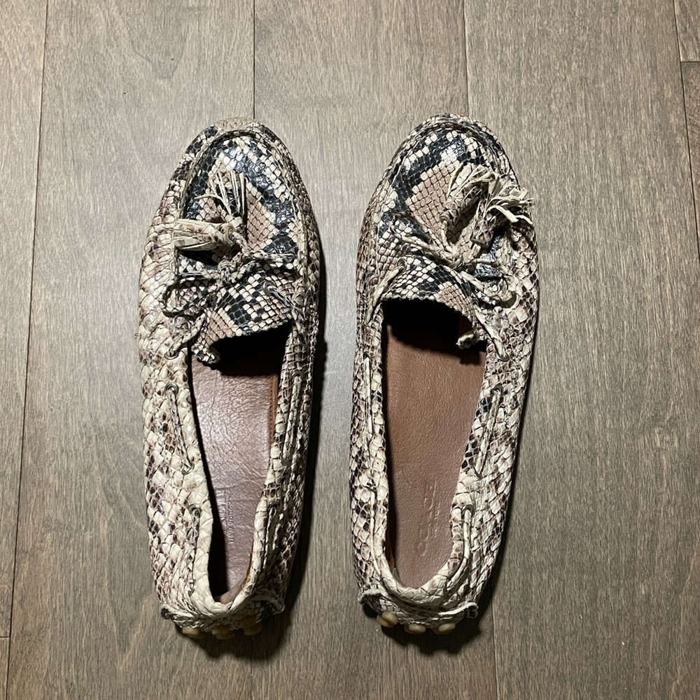 Coach Nadia Snake Embossed Moccasin